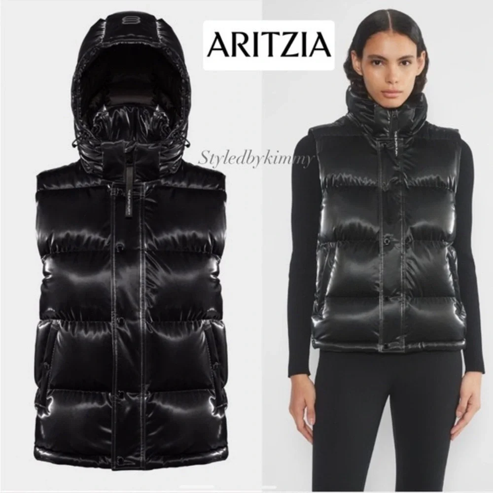 ARITZIA The Super Puff Vest Liquid Shine S Small NWT New - Picture 1 of 6